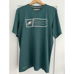 Nike Philadelphia Eagles NFL Dri-Fit Short Sleeve Green T Shirt Mens Sz L